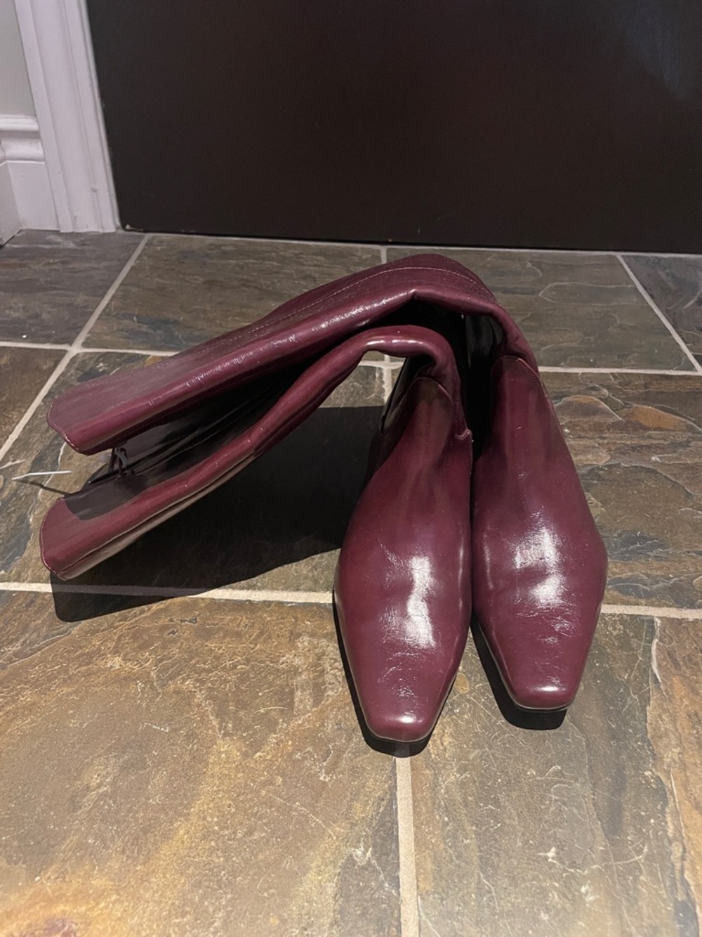 BCBGeneration Knee-High Pointed-Toe Boots in Burgundy sz 7